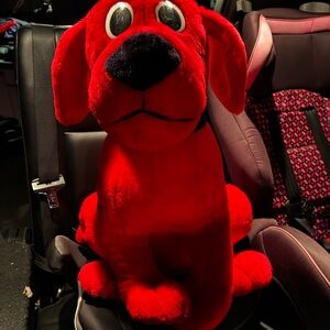 Vibrant Red Plush Dog Toy